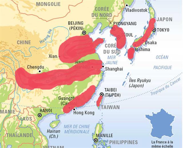 Distribution Chinemys reevesii